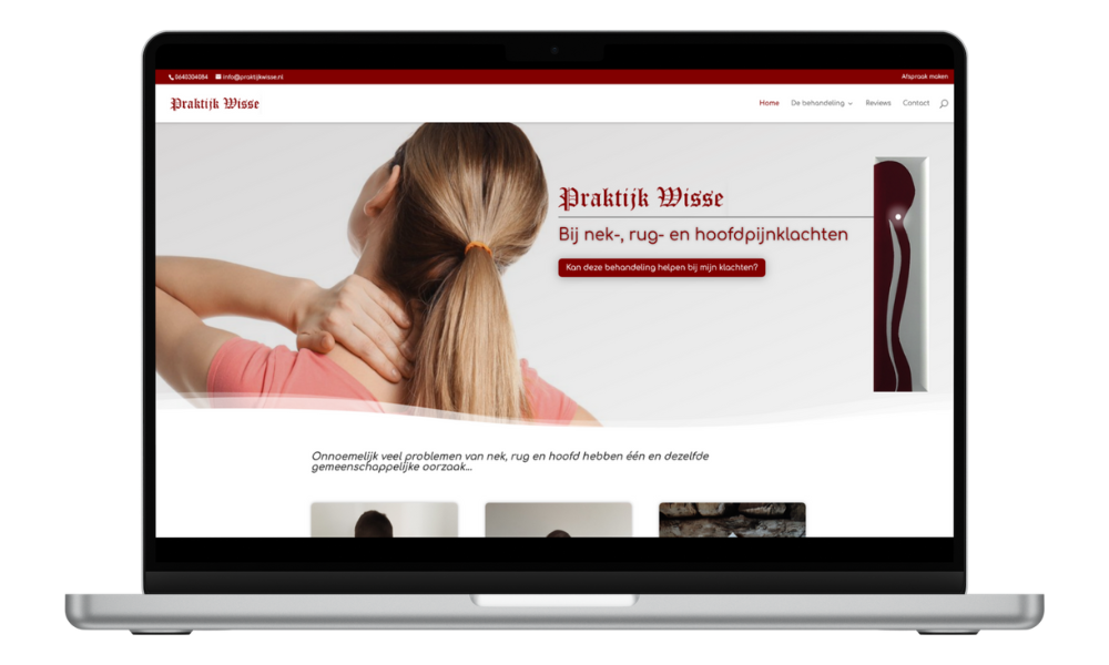 Afbeelding van website Praktijk Wisse